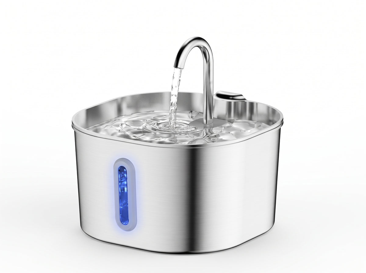 FeedMatic – Fuente de Agua Automática de Acero Inoxidable para Gatos y Perros